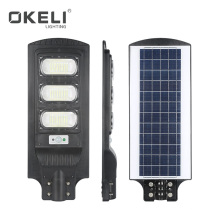 OKELI Ip66 Waterproof Outdoor Road Light ABS 30W 60W 90W Integrated All In One Led Solar Street Light